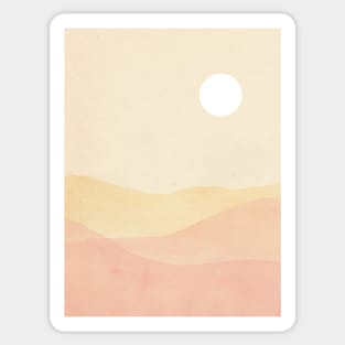 Abstract soft pastel landscape Sticker